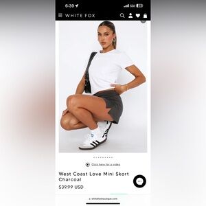 White Fox mini skort